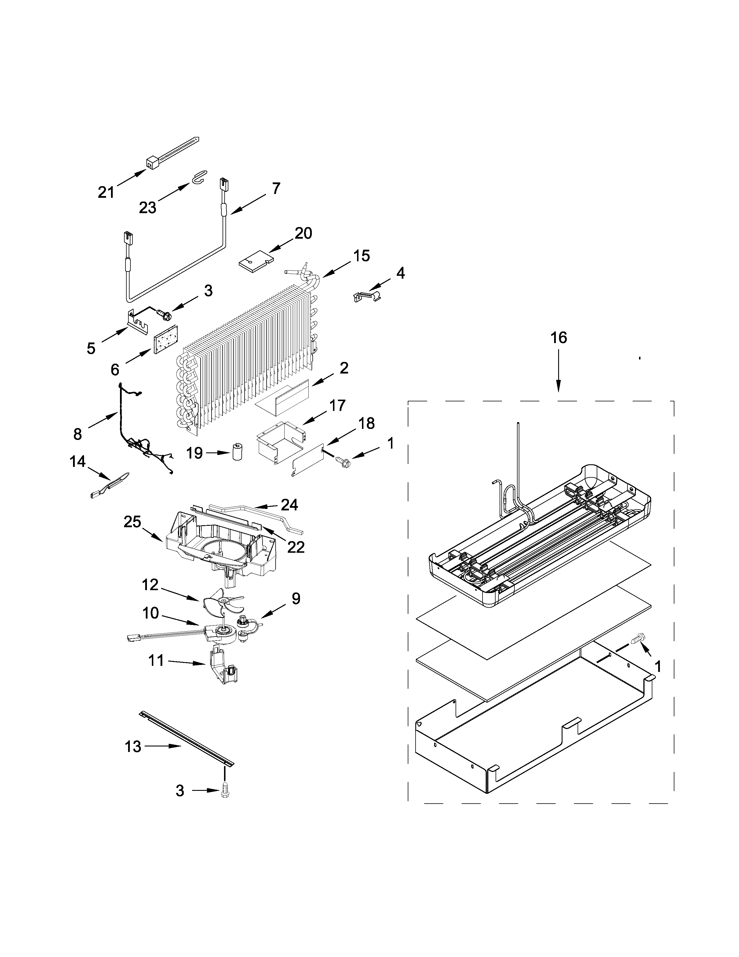 Lower unit and tube parts