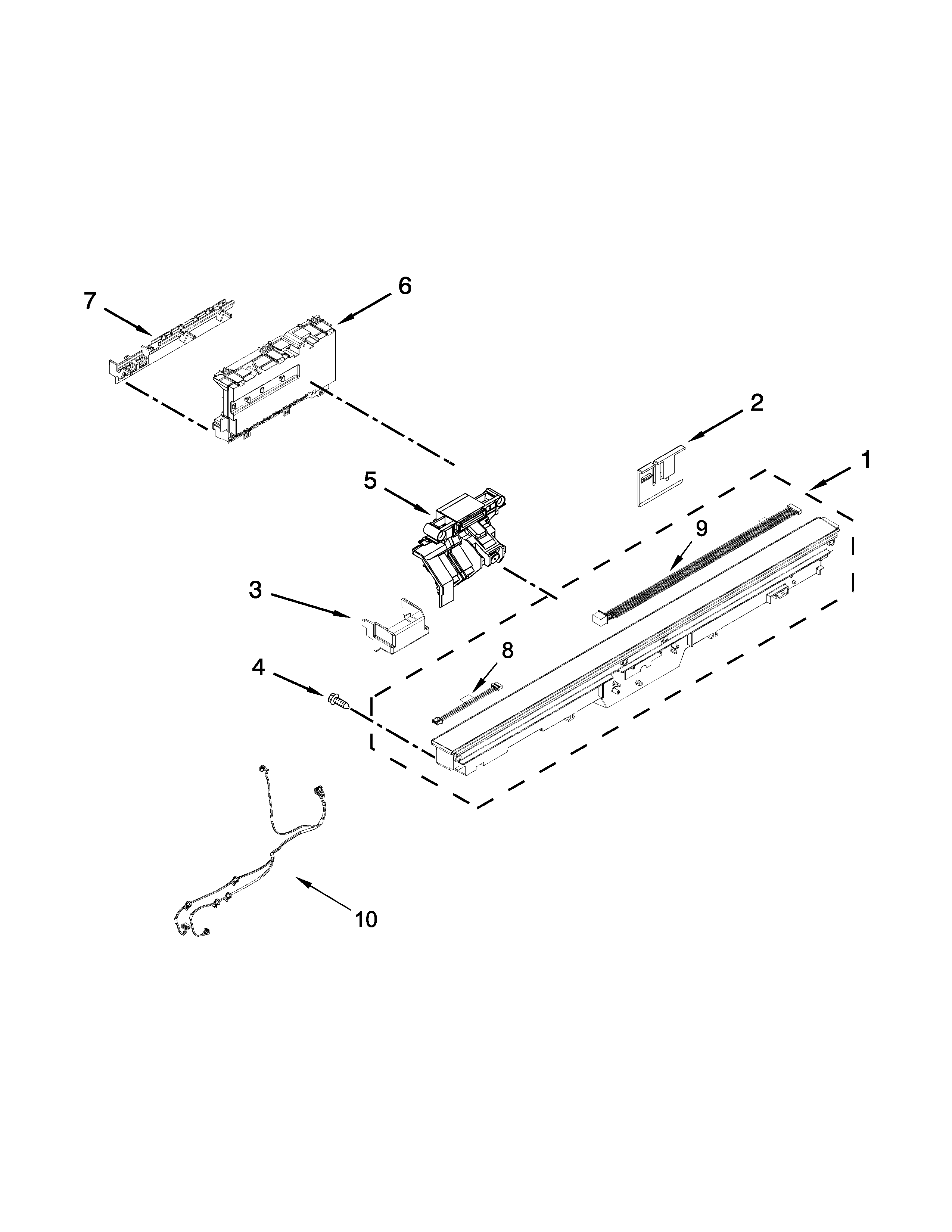 Control panel and latch parts