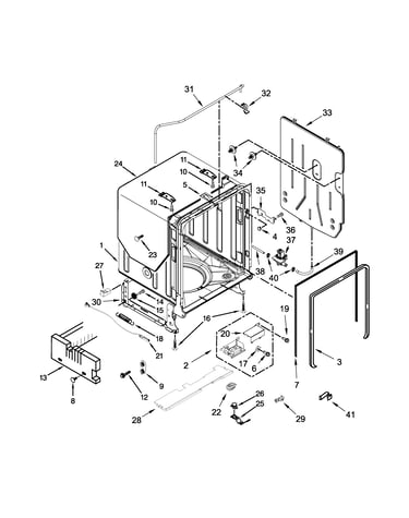 Tub, tank and frame parts