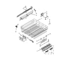 KitchenAid KDTE554CSS3 upper rack and track parts diagram