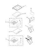 Refrigerator shelf parts