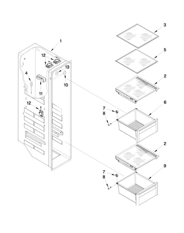 Freezer liner parts