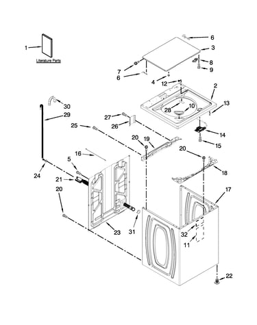 Top and cabinet parts