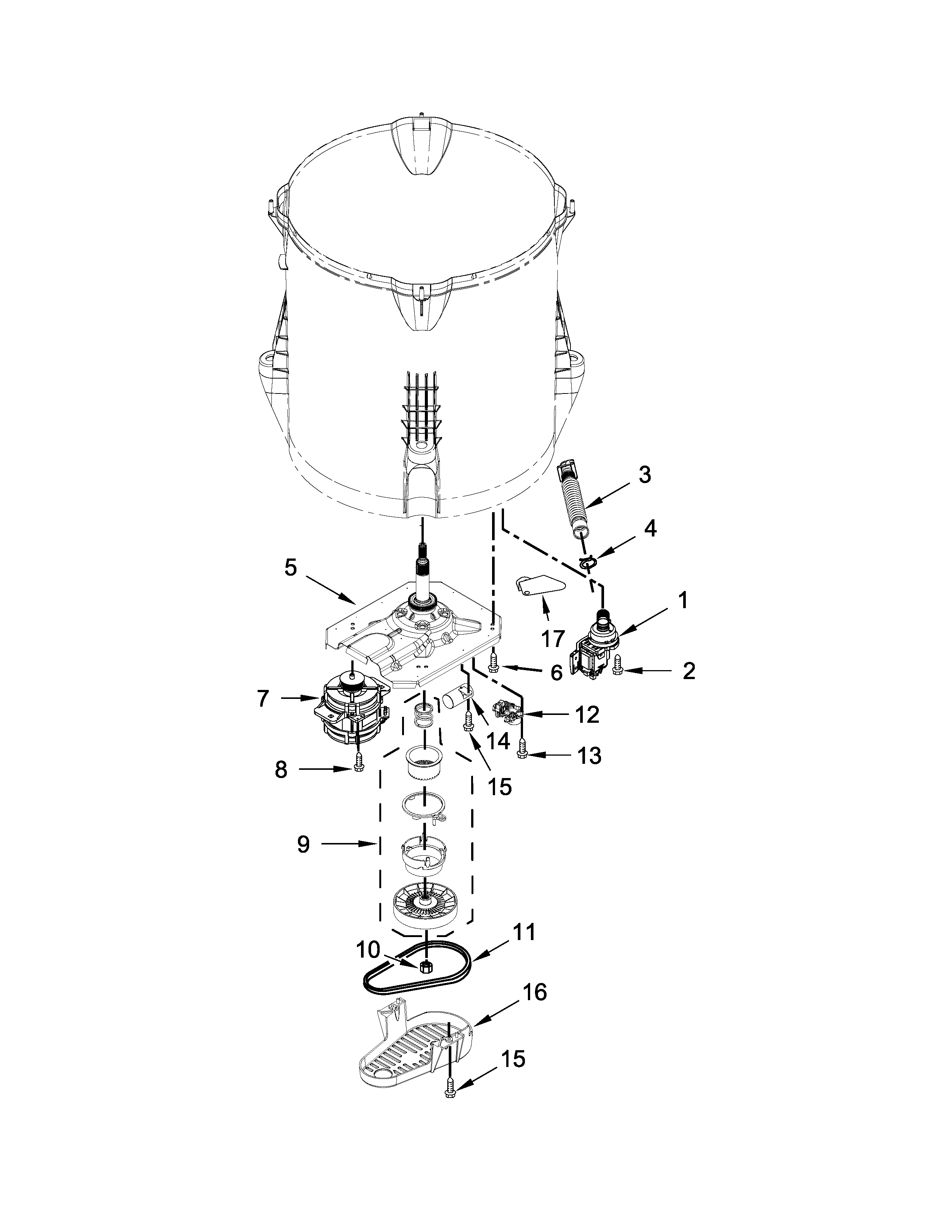 Gearcase, motor and pump parts