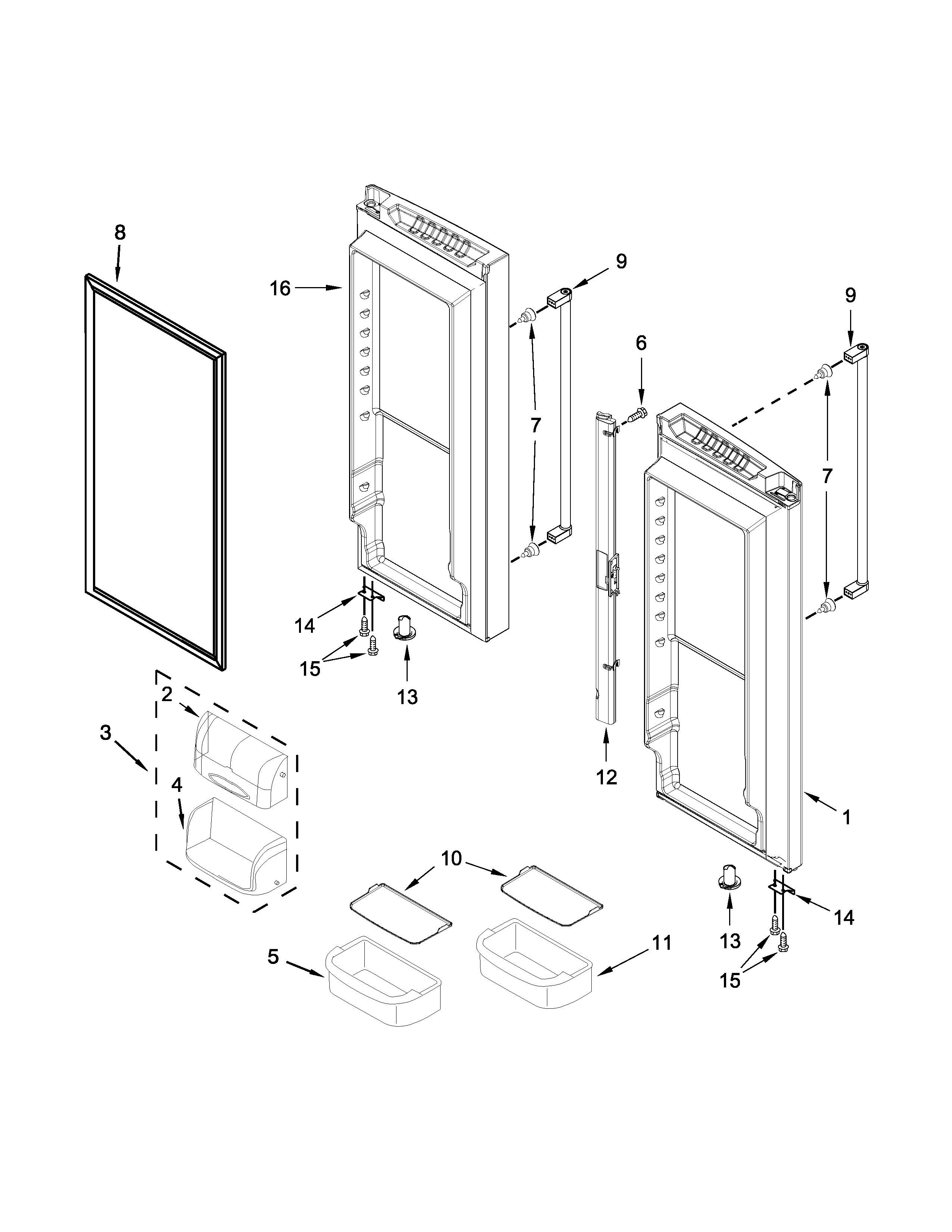 REFRIGERATOR DOOR PARTS