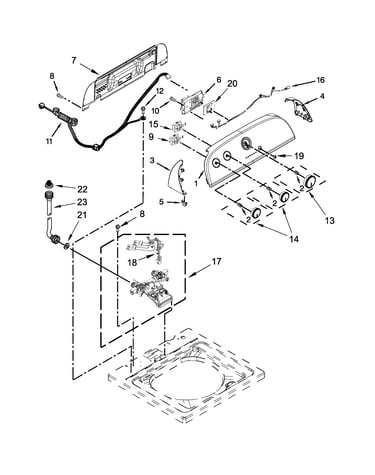 Controls and water inlet parts