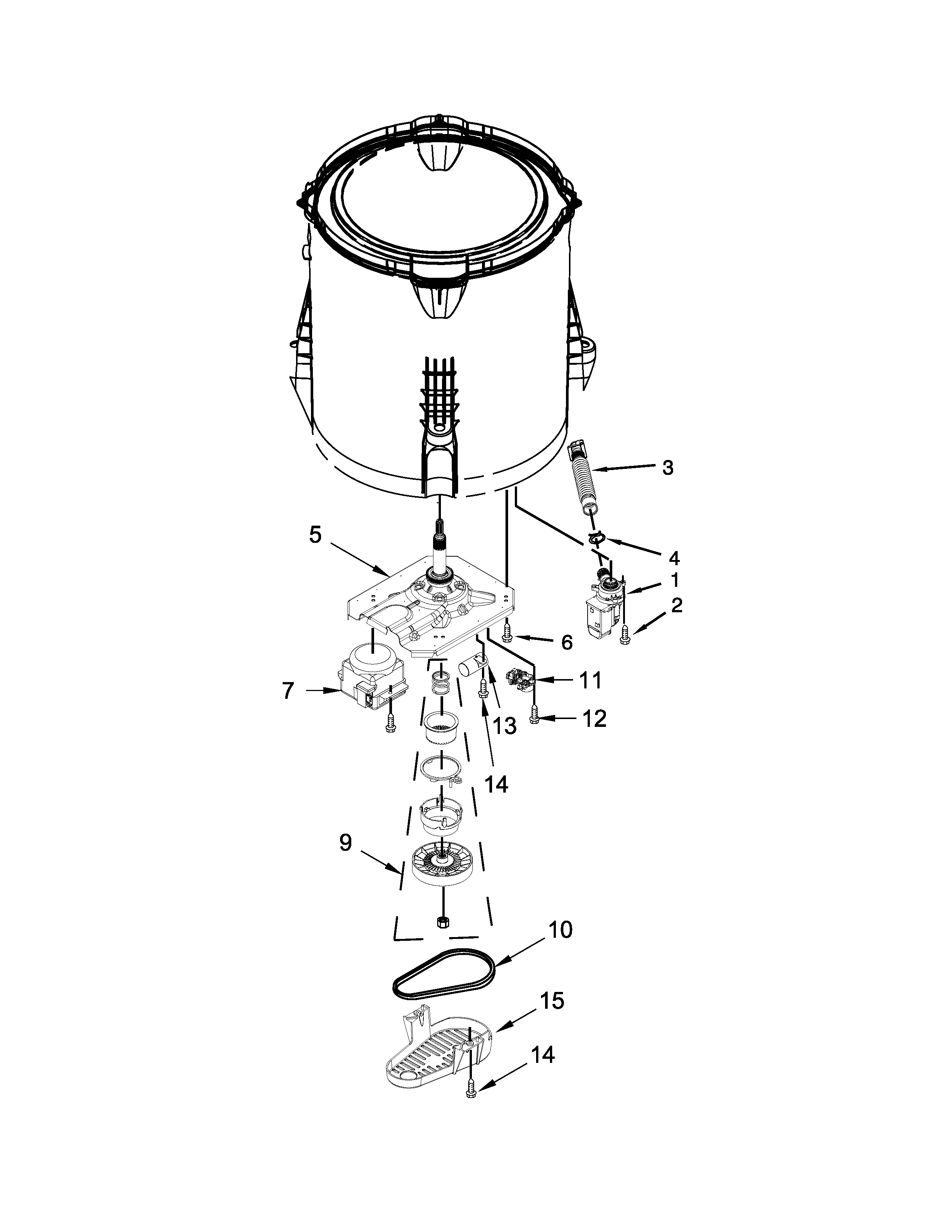 Gearcase, motor and pump parts