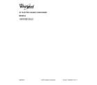 Whirlpool YWGE755C0BH2 cover sheet diagram