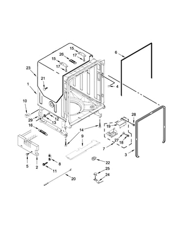 Tub and frame parts