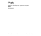 Whirlpool WGE755C0BH00 cover sheet diagram