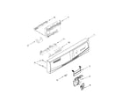 Whirlpool WDF110PABW4 control panel and latch parts diagram