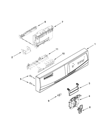 Control panel and latch parts