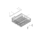 Whirlpool WDF110PABW4 upper rack and track parts diagram