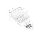 Whirlpool WDT720PADW2 upper rack and track parts diagram
