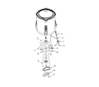 Whirlpool 7MWTW1701DQ1 gearcase, motor and pump parts diagram