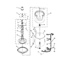 Whirlpool 7MWTW1801BQ1 basket and tub parts diagram