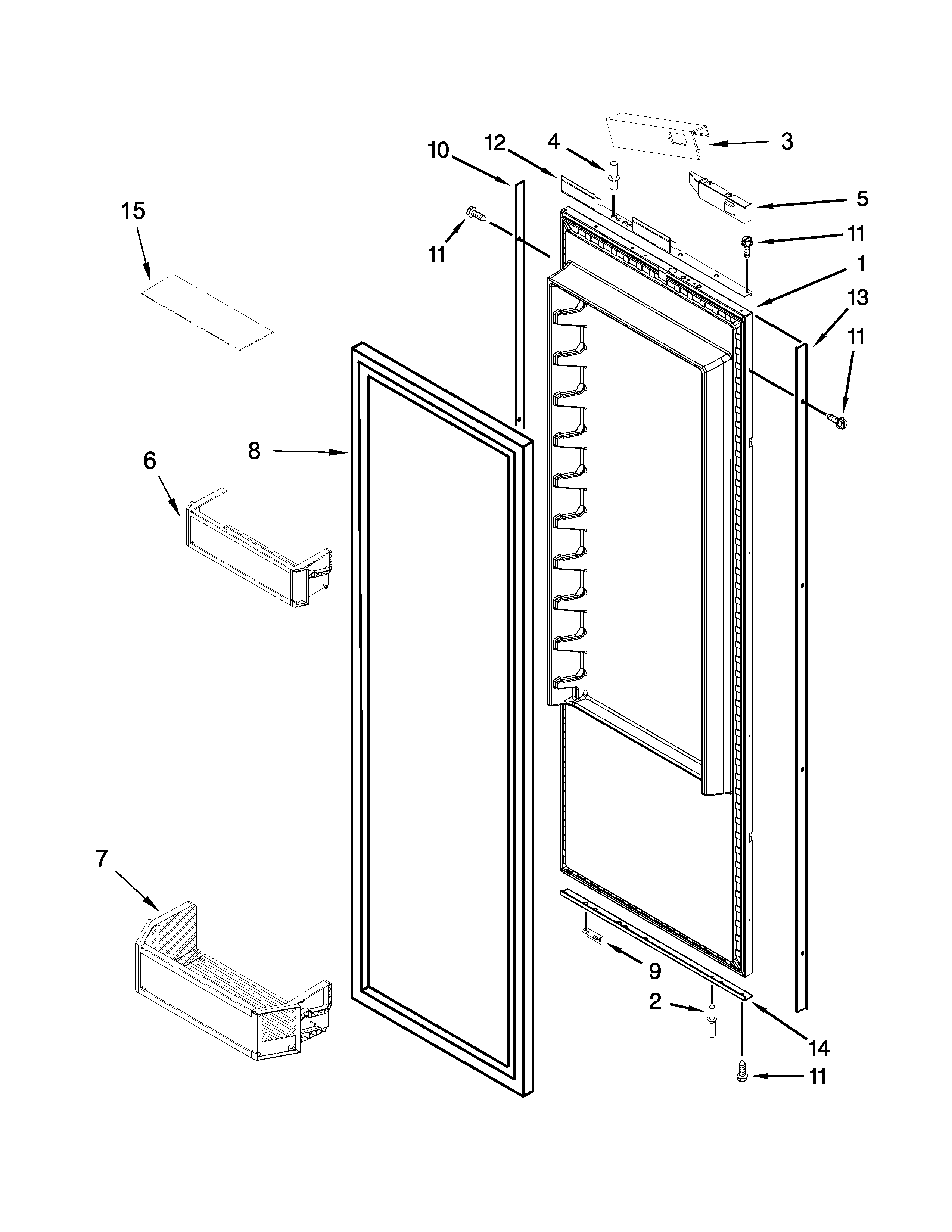 Refrigerator door parts