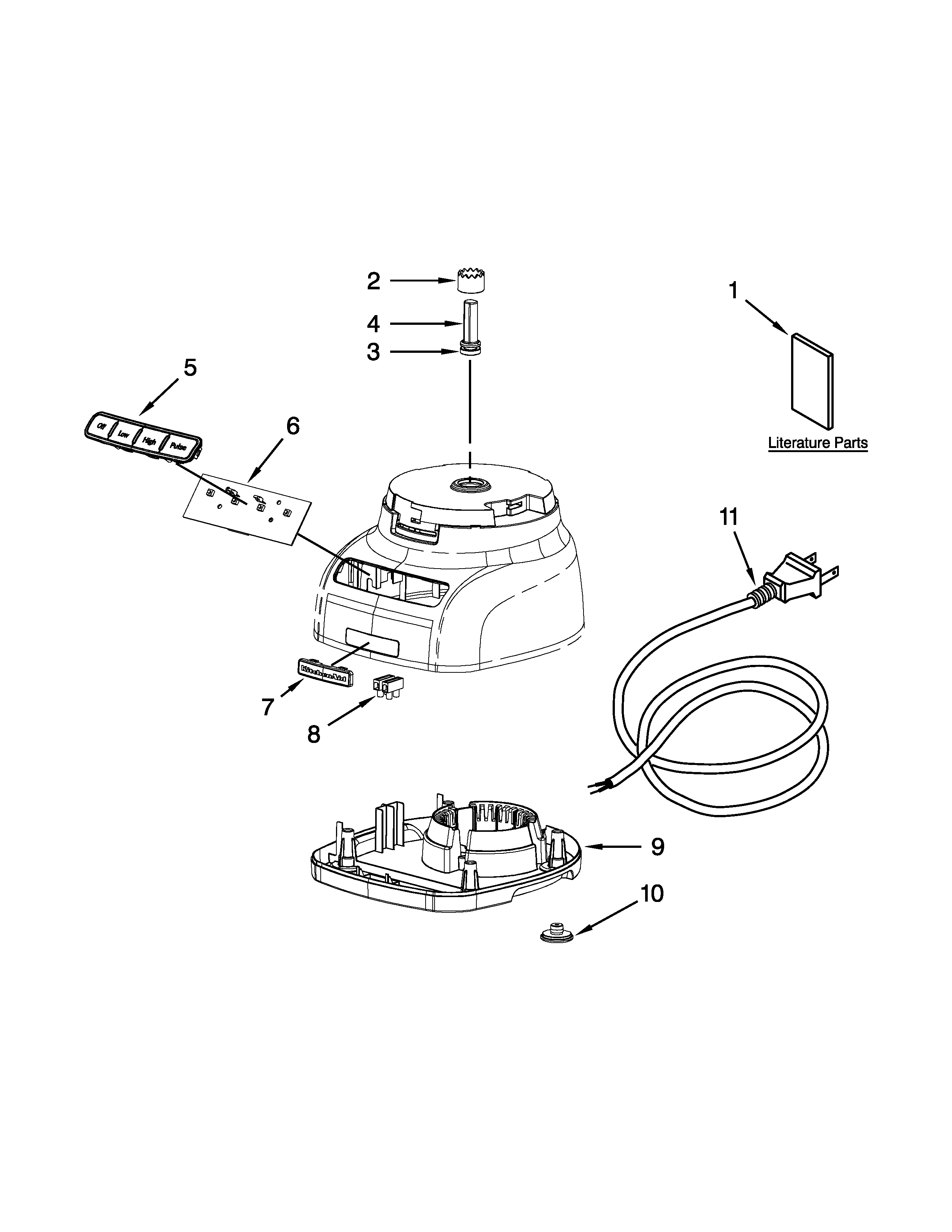 Motor and housing unit parts