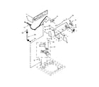 Whirlpool 7MWTW1502BM1 controls and water inlet parts diagram