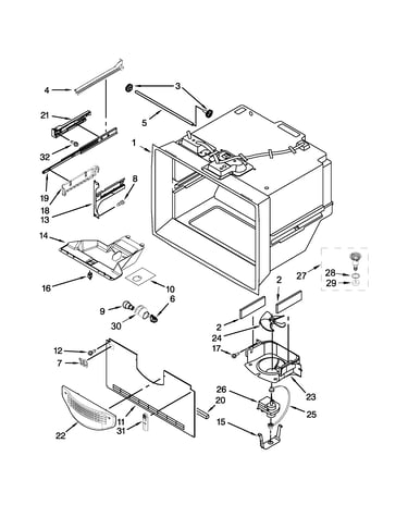 Freezer liner parts