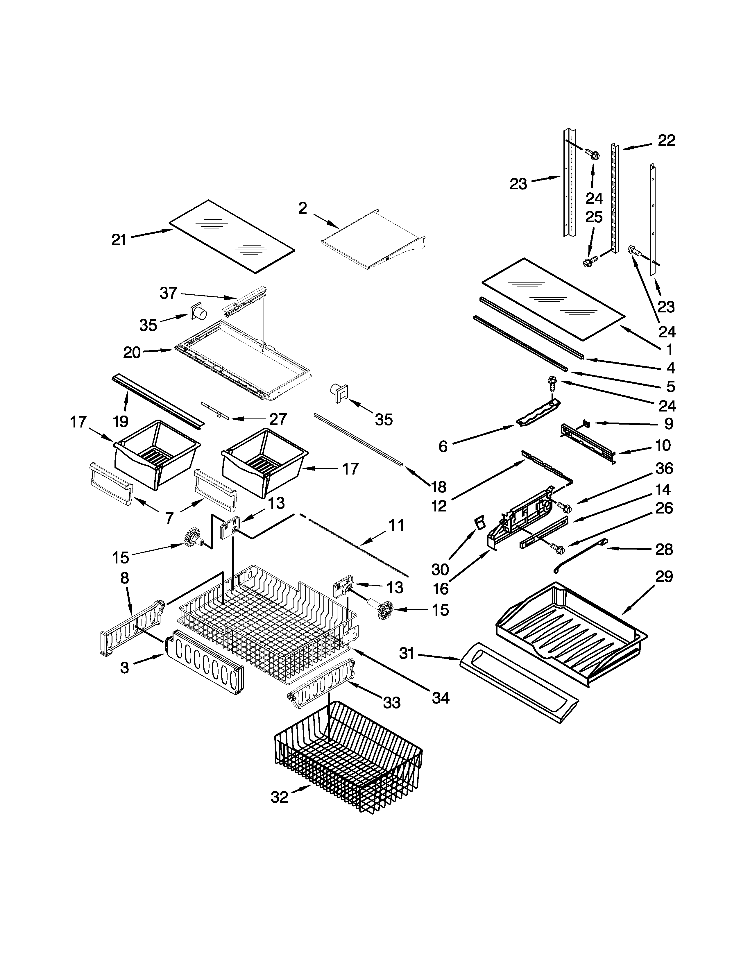 Shelf parts