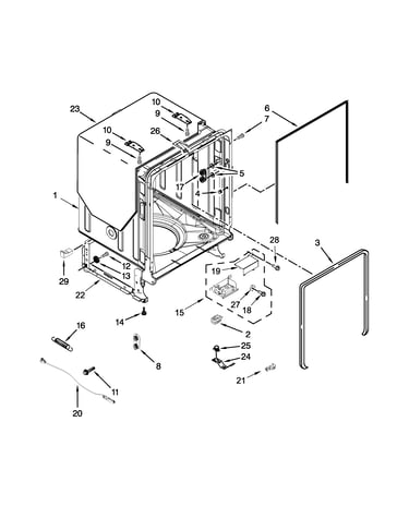 Tub and frame parts