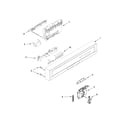 Whirlpool WDF320PADW2 control panel and latch parts diagram