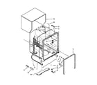 Whirlpool WDF320PADT2 tub and frame parts diagram