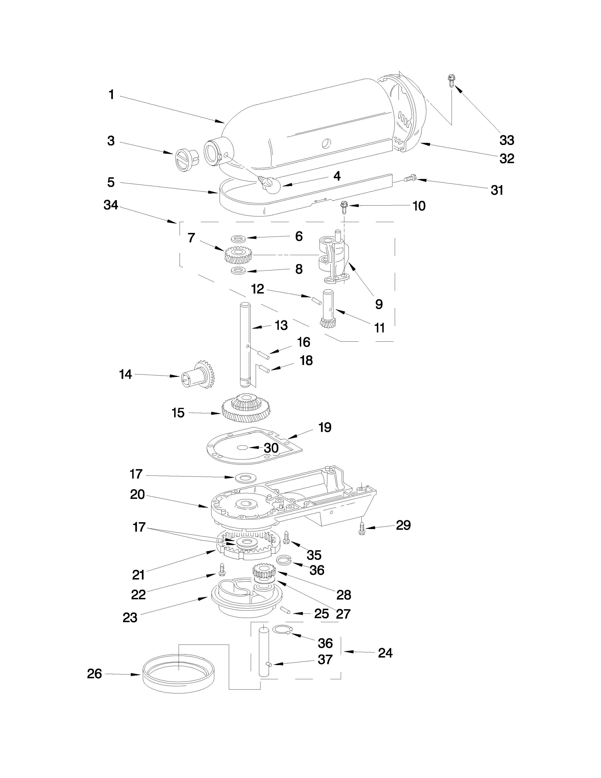 CASE, GEARING AND PLANETARY UNIT PARTS