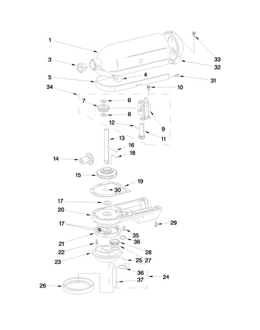 Case, gearing and planetary unit parts