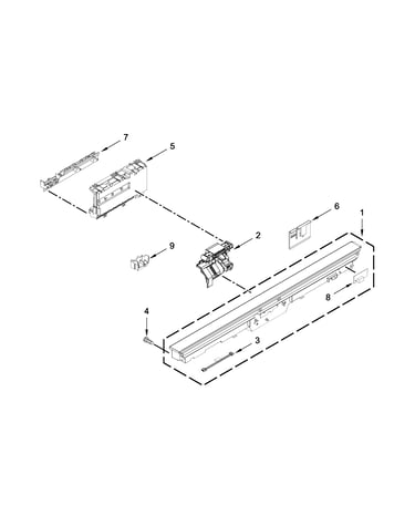 Control panel and latch parts