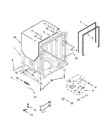 Tub and frame parts