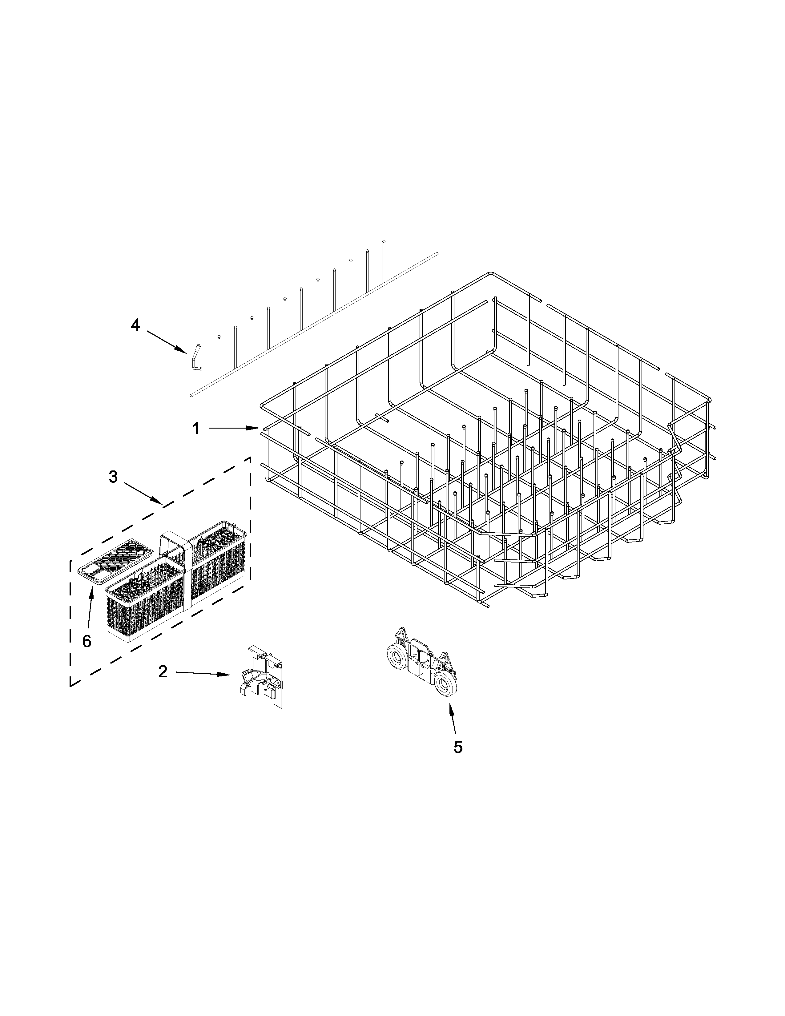 LOWER RACK AND TRACK PARTS