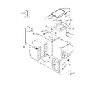 Maytag 7MMVWX655EW0 top and cabinet parts diagram