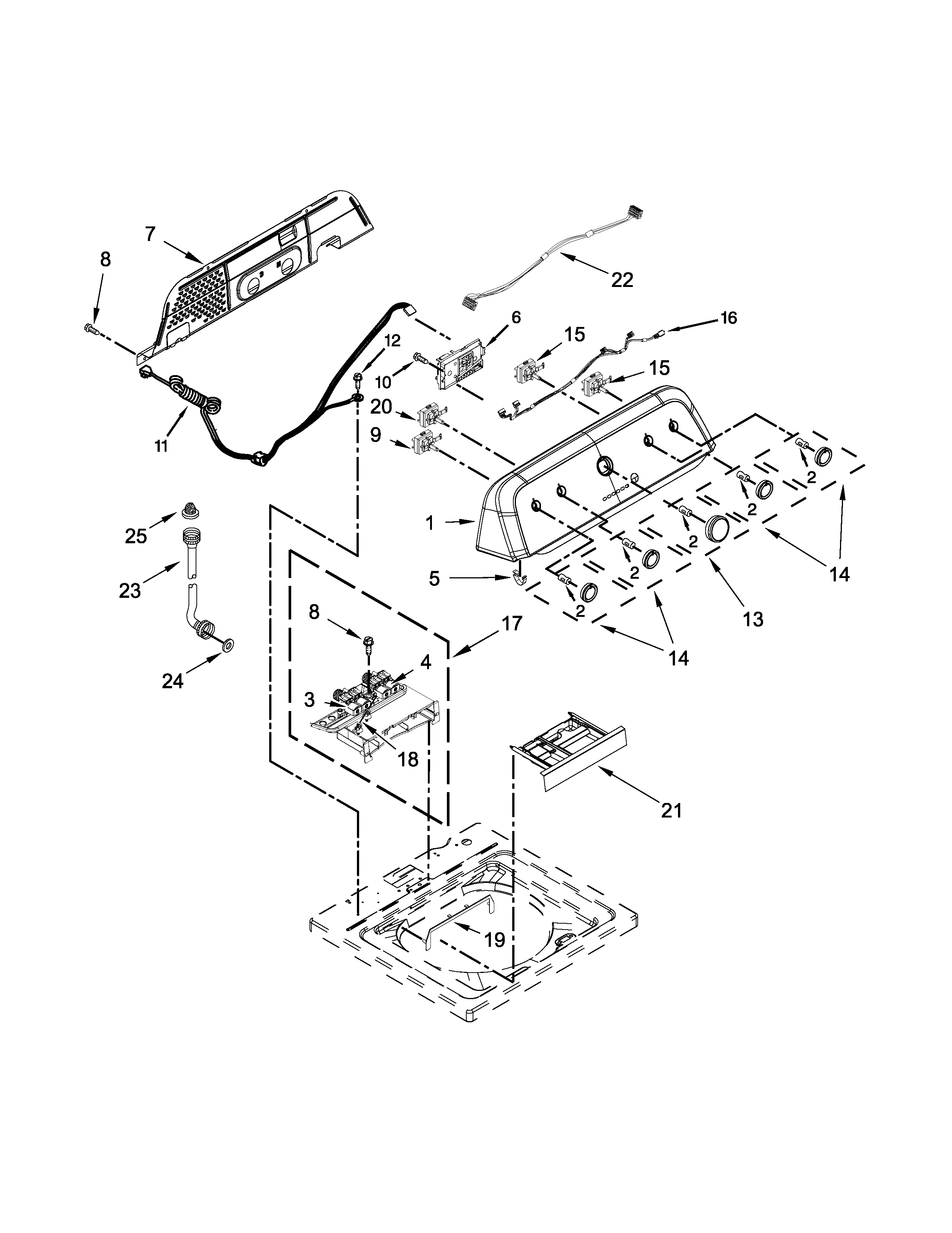 Console and water inlet parts
