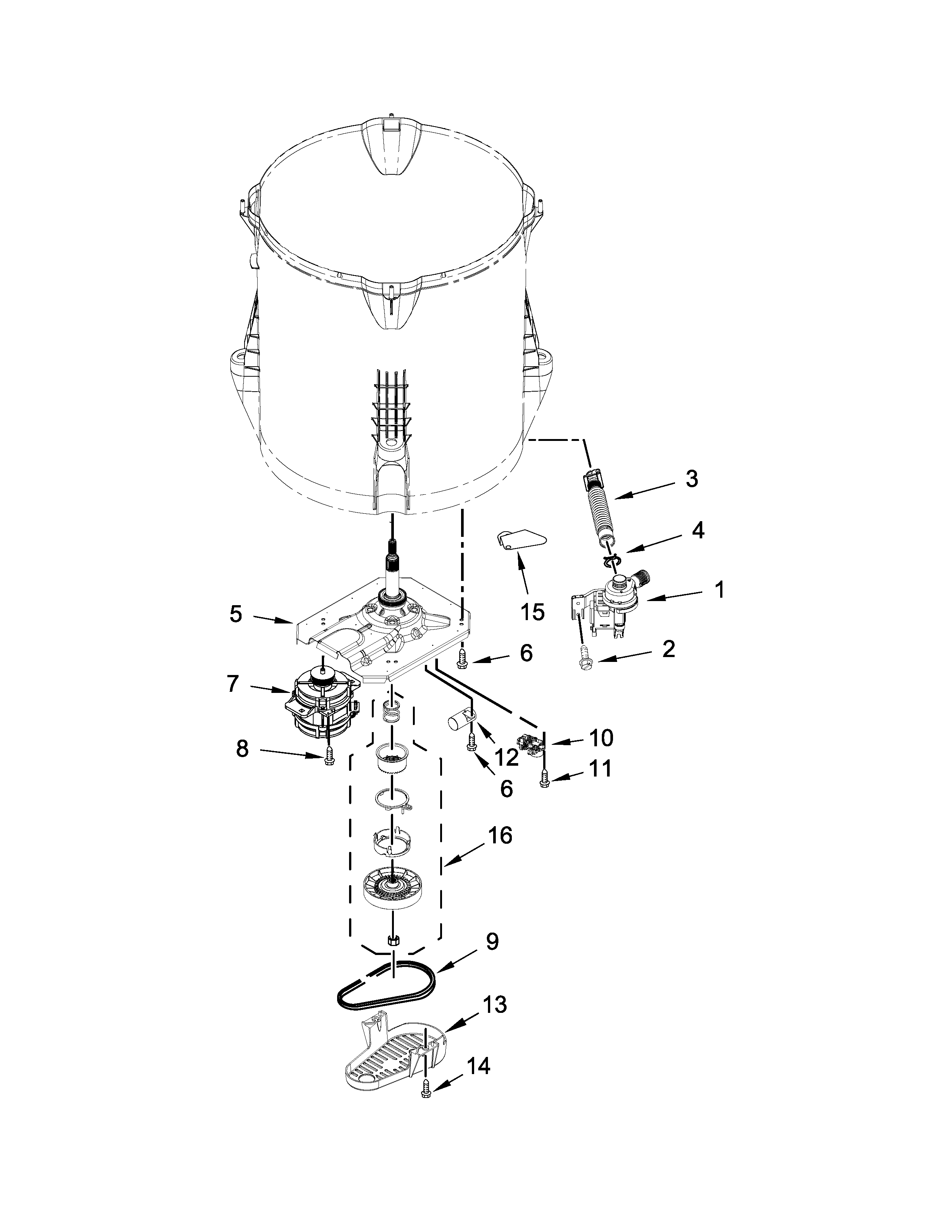 Gearcase, motor and pump parts
