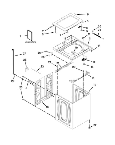 Top and cabinet parts