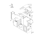 Maytag MVWC555DW1 top and cabinet parts diagram
