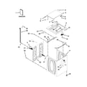 Maytag MVWC555DW1 top and cabinet parts diagram