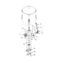 Maytag MVWC555DW1 gearcase, motor and pump parts diagram