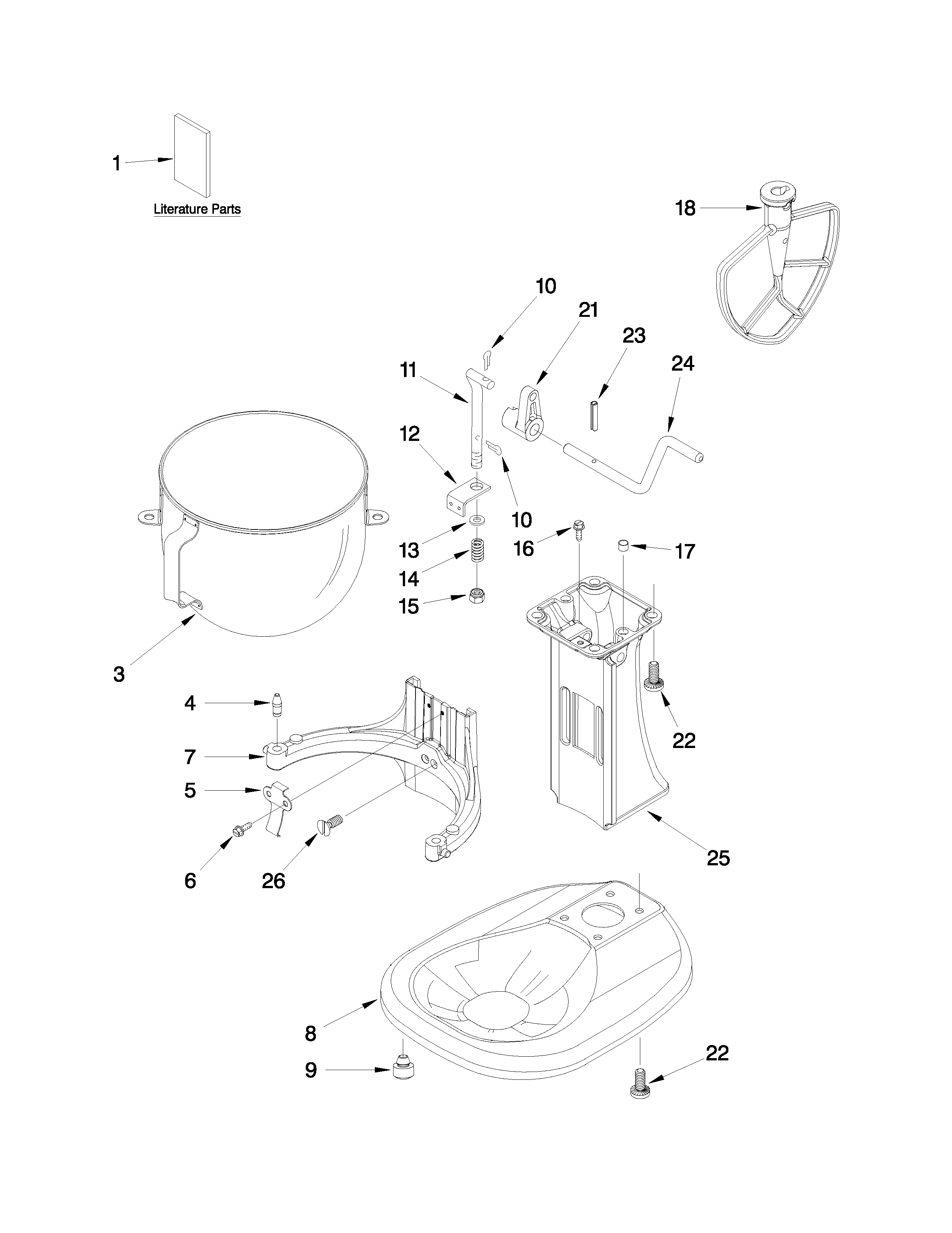 Base and pedestal unit parts
