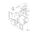 Whirlpool 7MWTW1715BM0 top and cabinet parts diagram