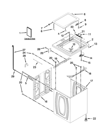 Top and cabinet parts
