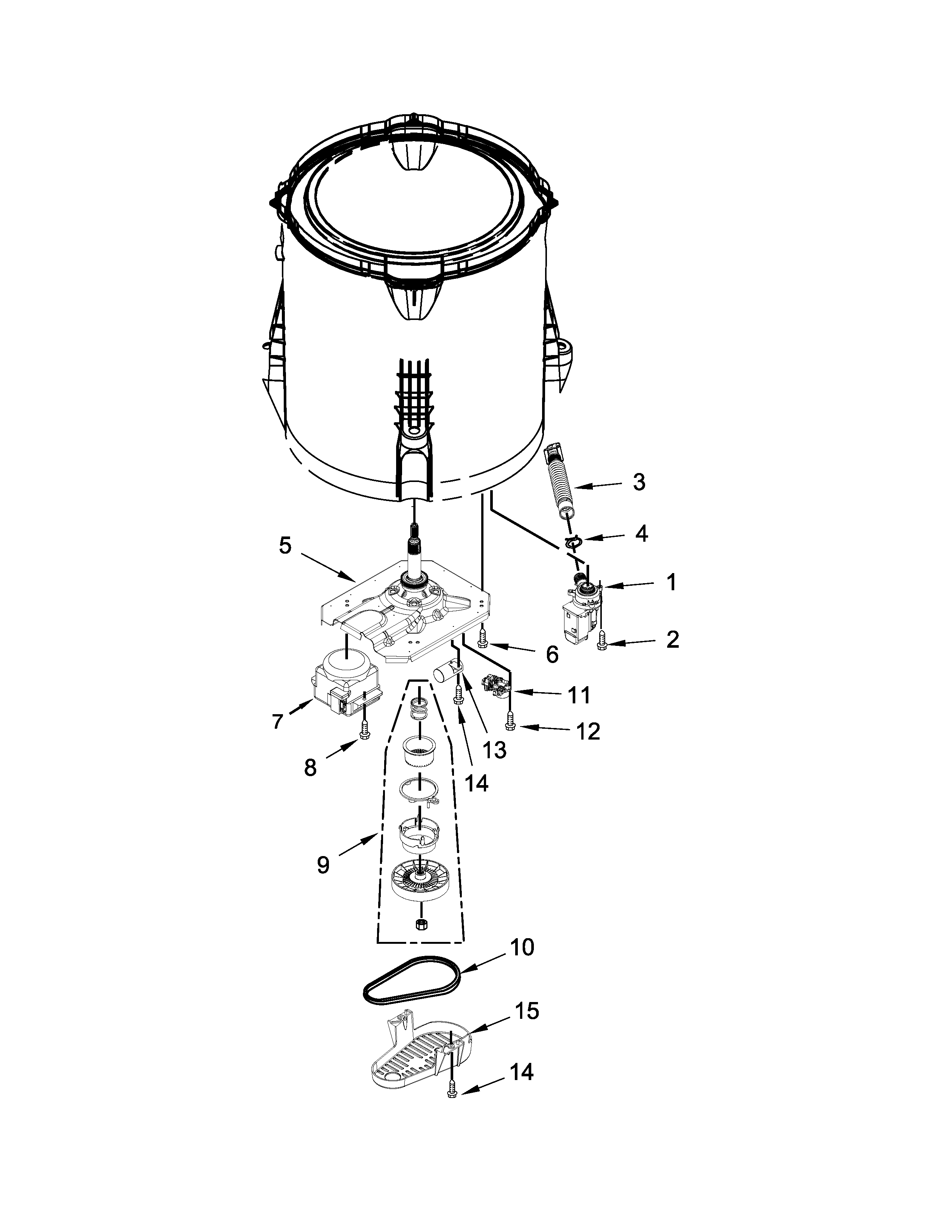 Gearcase, motor and pump parts
