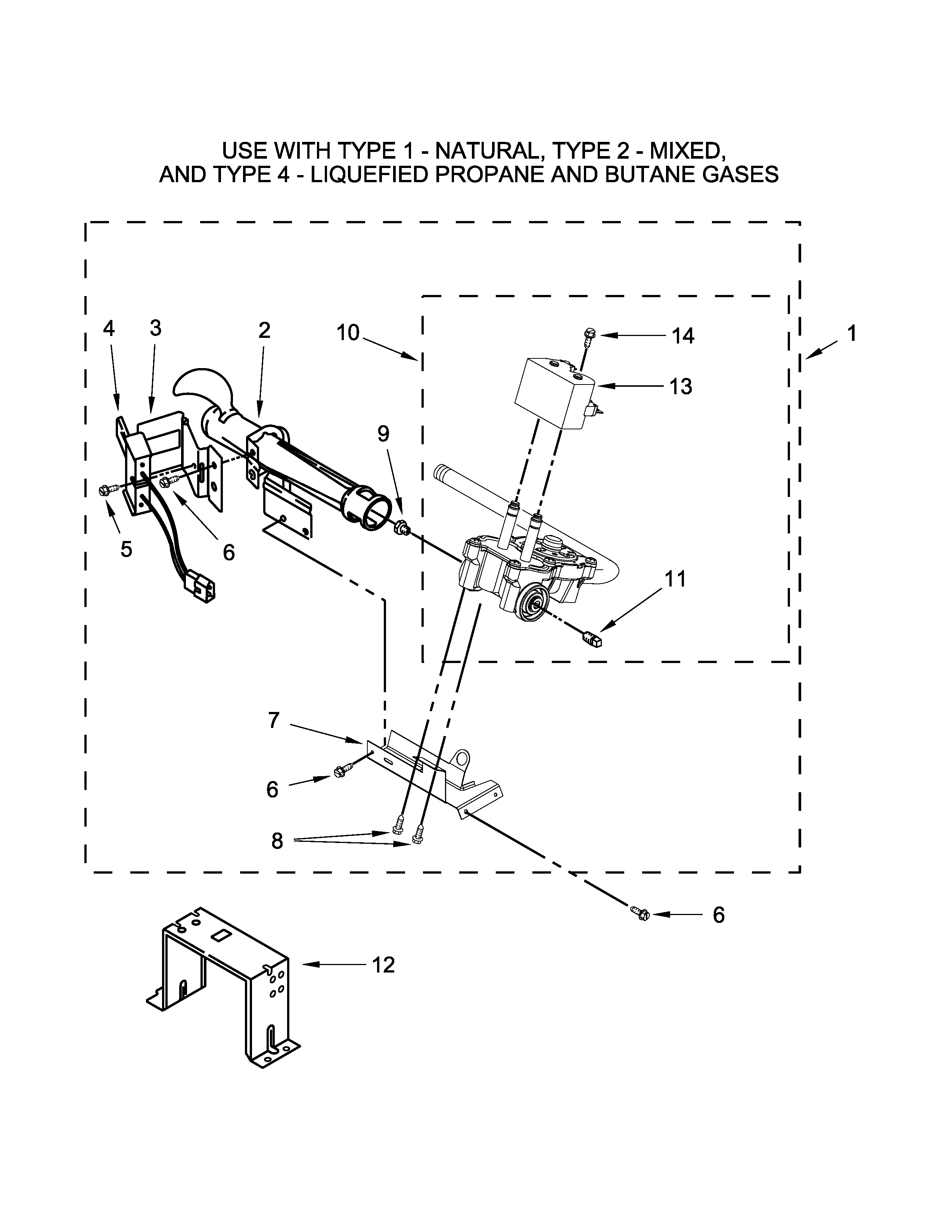 W10336852 BURNER ASSEMBLY PARTS