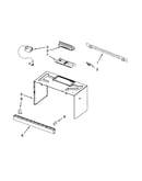 Cabinet and installation parts