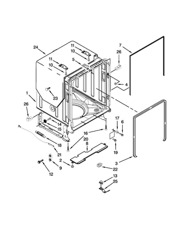 Tub and frame parts