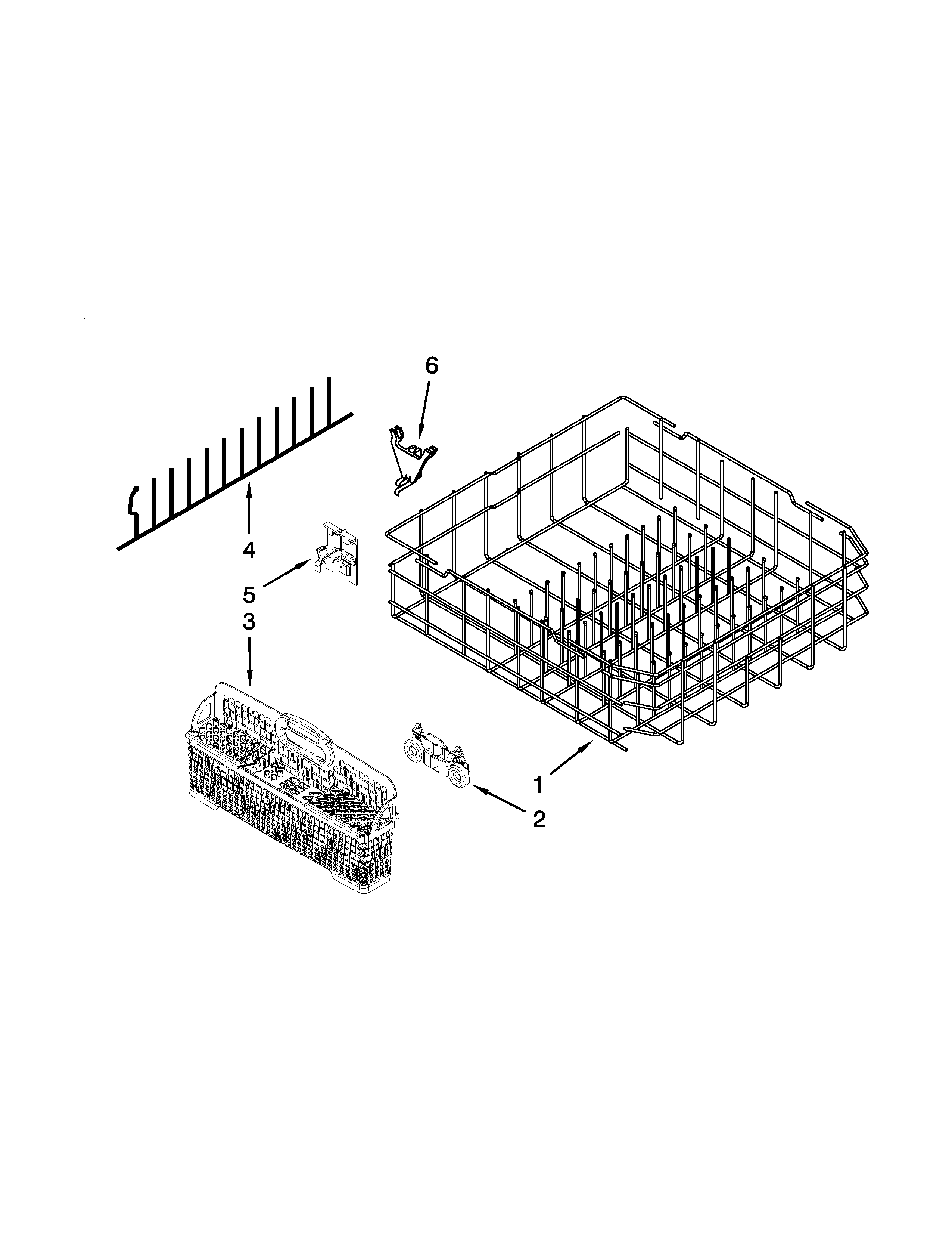 Lower rack parts