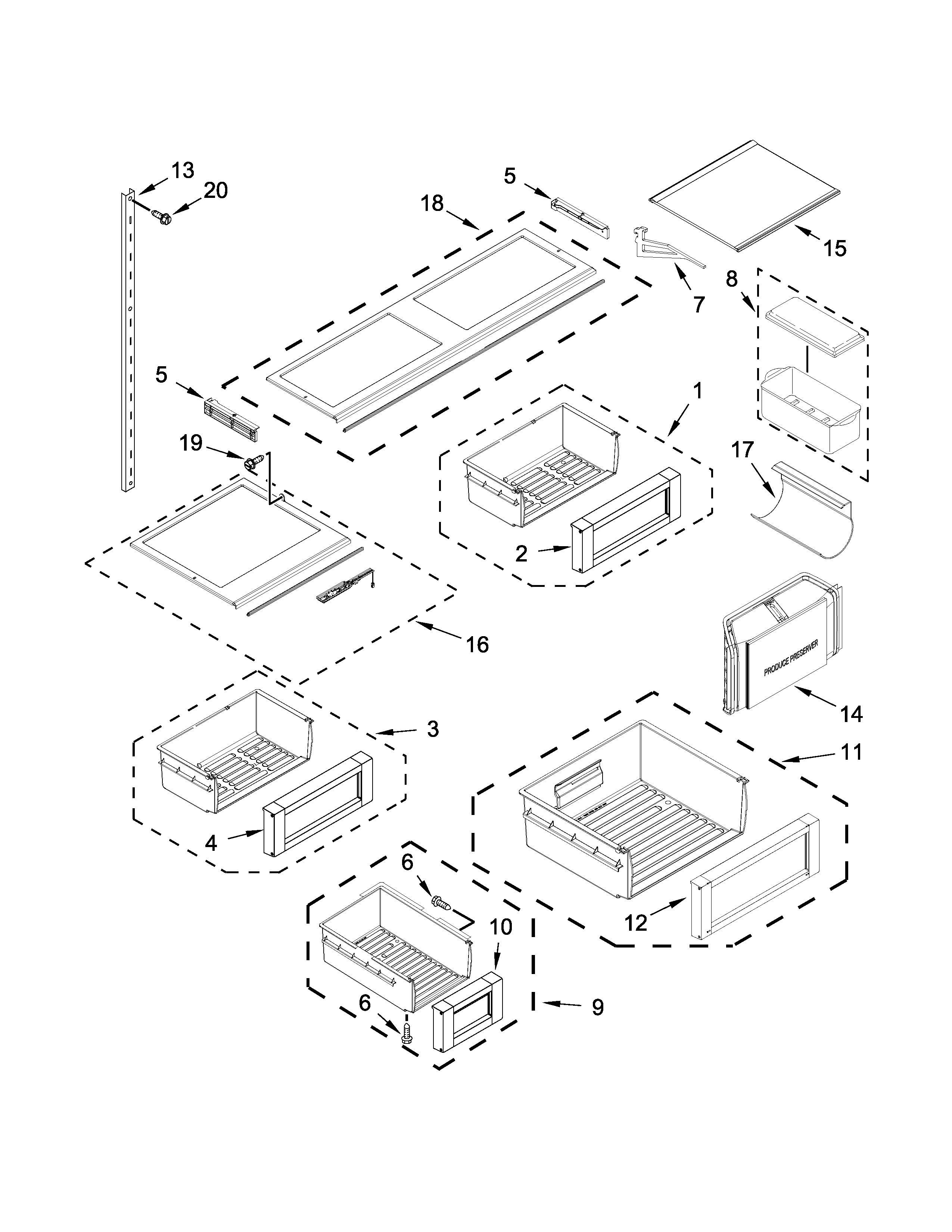 Shelf parts