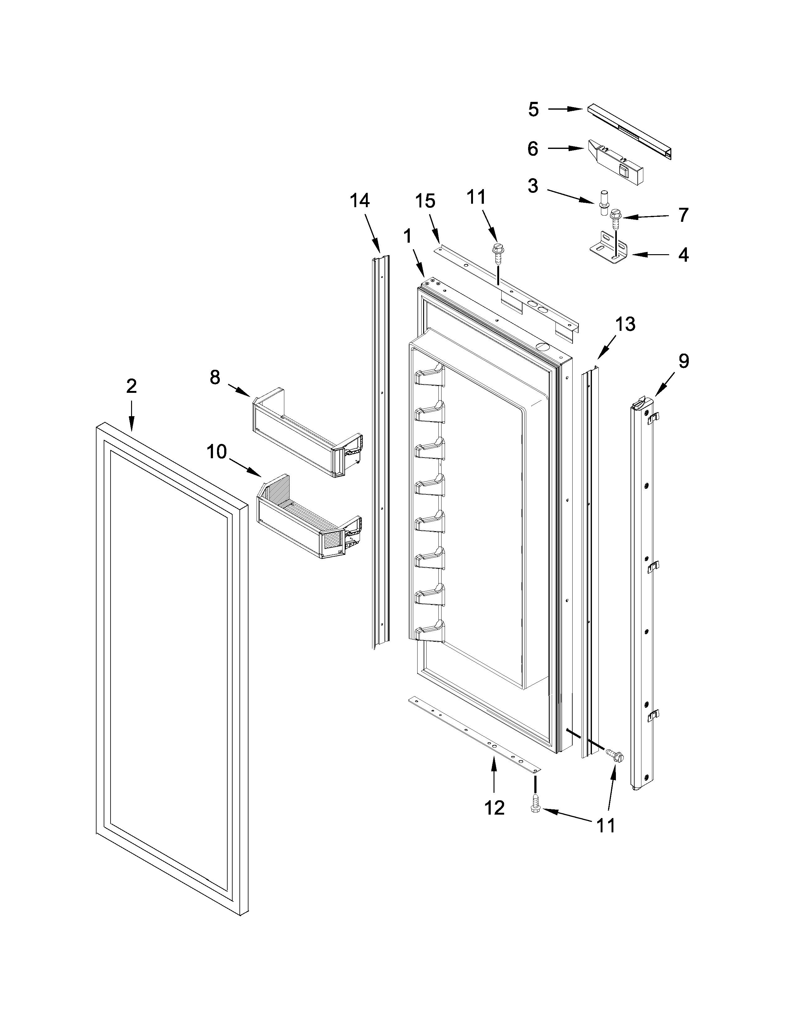 Refrigerator door parts